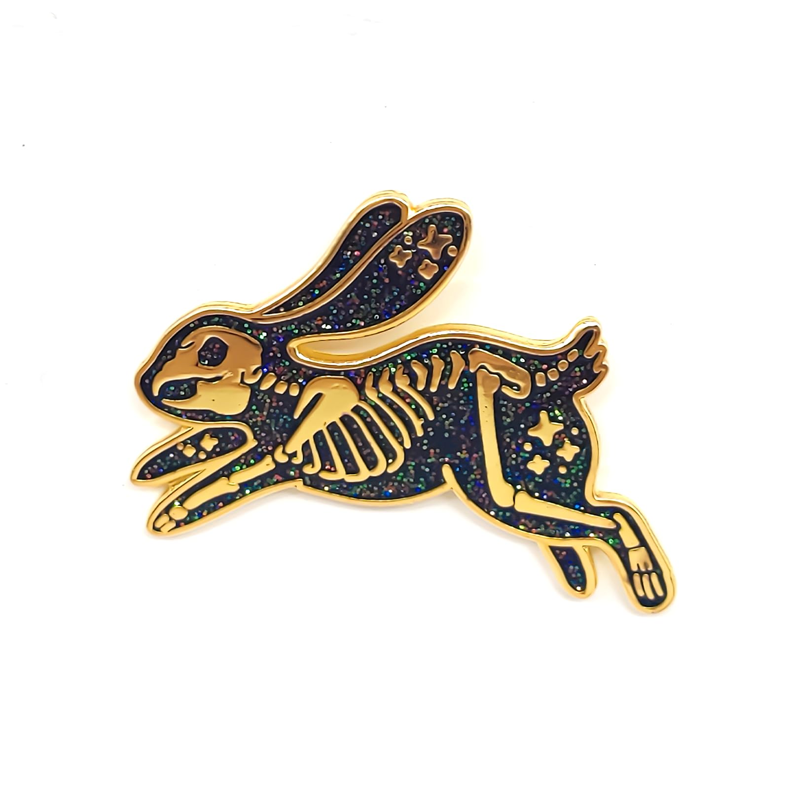 Cool Leaping Rabbit Pin - Animal World Series - Enamel Lapel Pin - Plated Badge for Clothing, Bags, and Lanyards