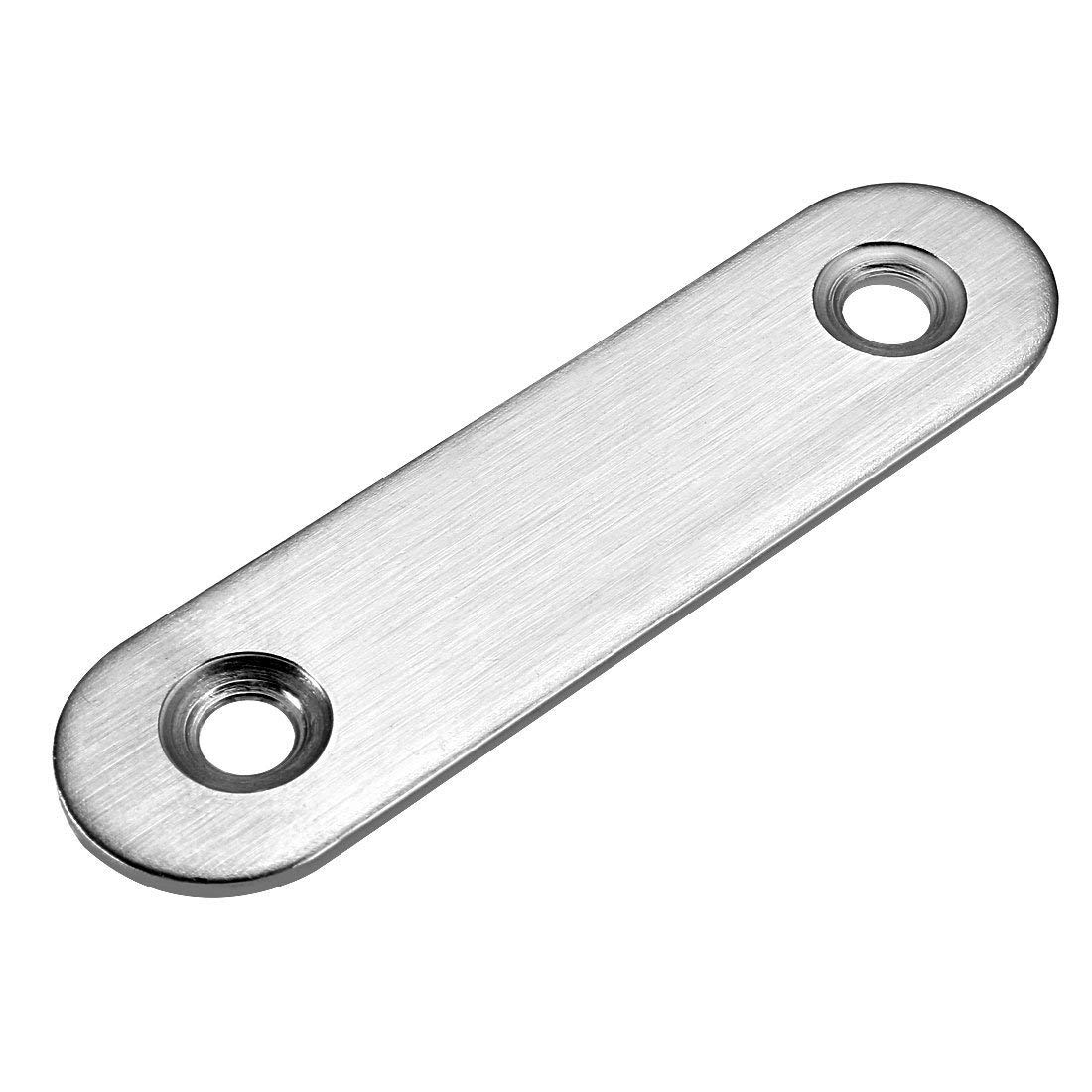 Merriway BH06673 (10 Pcs) Repair Plates Stainless Steel 60 x 38 x 1.5 mm - Pack of 10 Pieces, Silver Tone