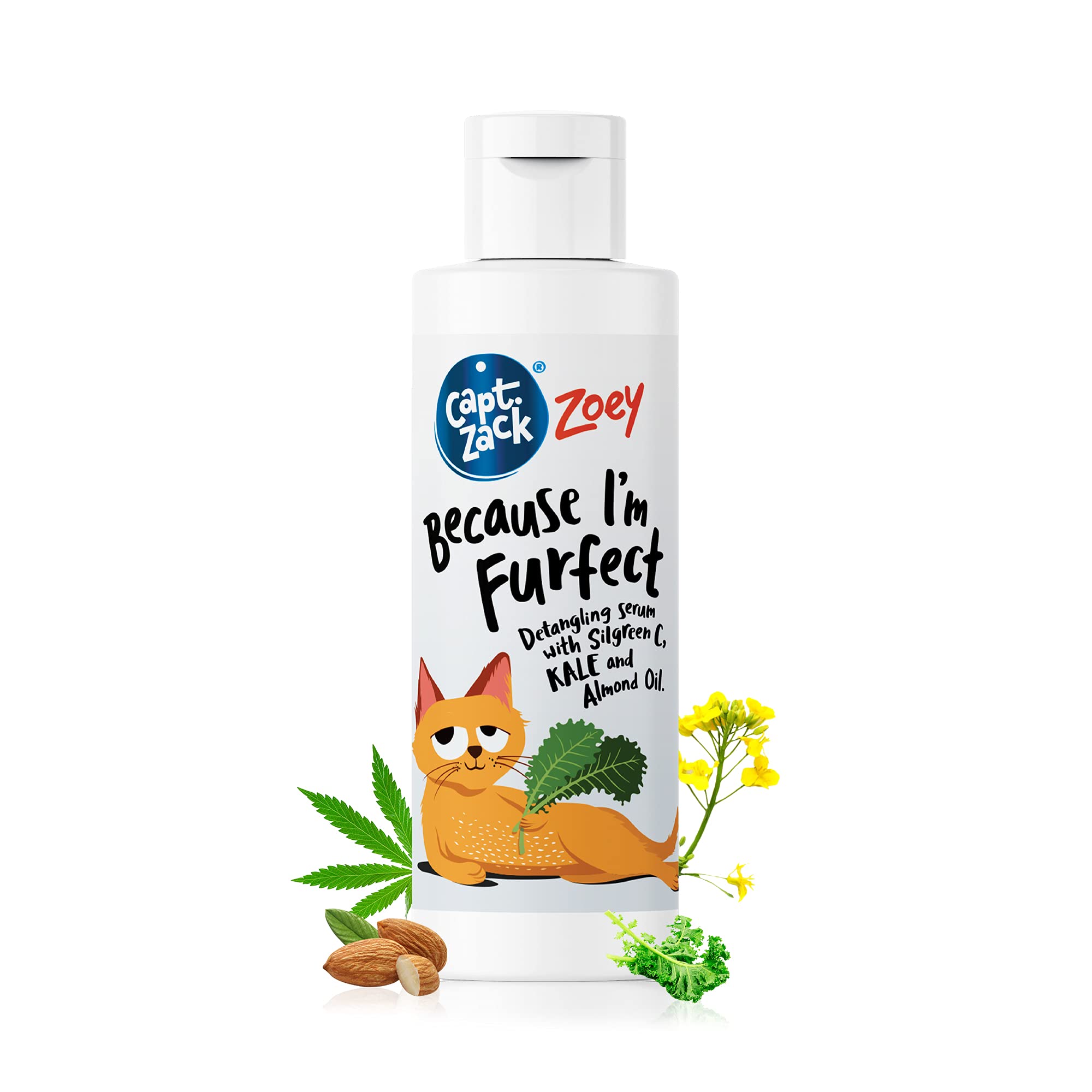 Captain Zack Zoey Because Im Furfect Detangling Cat Serum 100 ml | Natural Extracts & Actives | Made with Silgreen C, Kale, Rice Bran Oil & Almond Oil | Paraben Free & Vegan Formula (B0983Z619S) Amazon Price History, Amazon Price Tracker