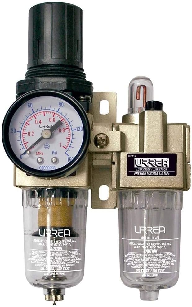 Urrea UPWL2 1/4-Inch Air Filter with Regulator and Lubricator