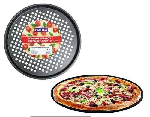 Forma Assadeira Pizza Furada 31,5cm Antiaderente - Booglee®