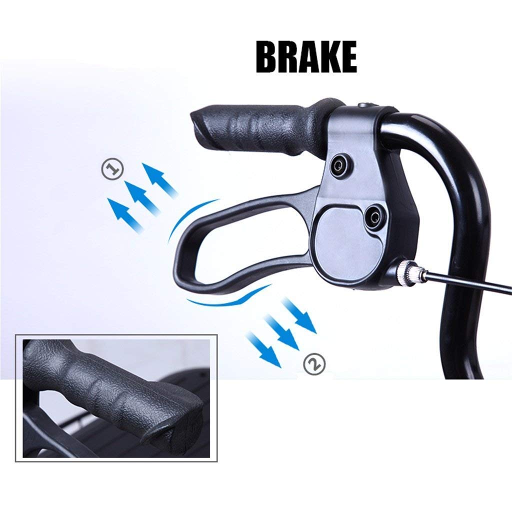 Andador plegable de aleación de aluminio, andador ligero plegable de 4 ruedas con asiento acolchado, frenos bloqueables y cesta debajo del asiento, altura ajustable, azul, carga máxima 110 kg