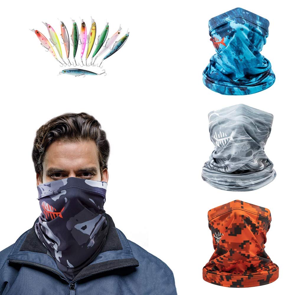 Neck Gaiter Tube Bandana Elastic Scarf Sunscreen Balaclava Face Mask Dust Sun UV Protection Fishing Hiking Motorcycle Cooling Helmet Liner Microfiber Ice Silk Viscose