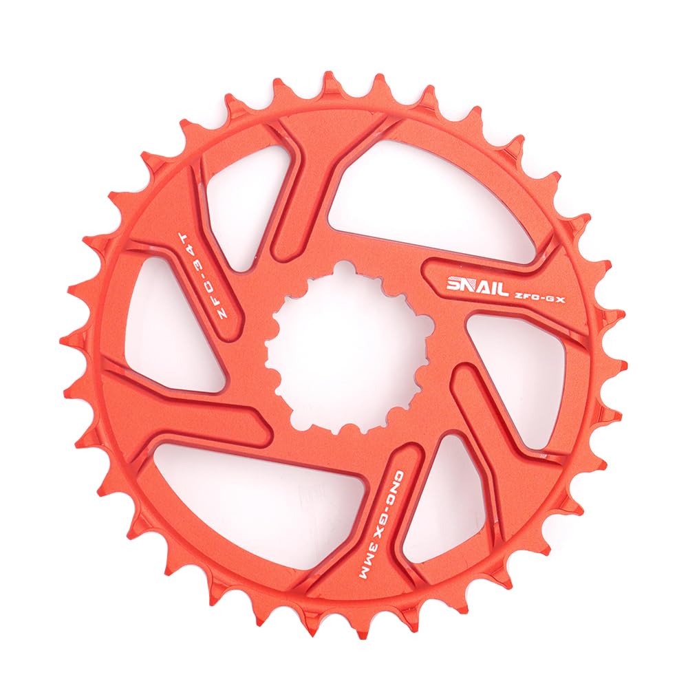 CYSKY Plateau Direct Mount 32/34/36/38/40 Dents, Déport 3mm, Plateau étroit Large, CNC 7075, Plateau de vélo pour pédalier SRAM GXP Interface