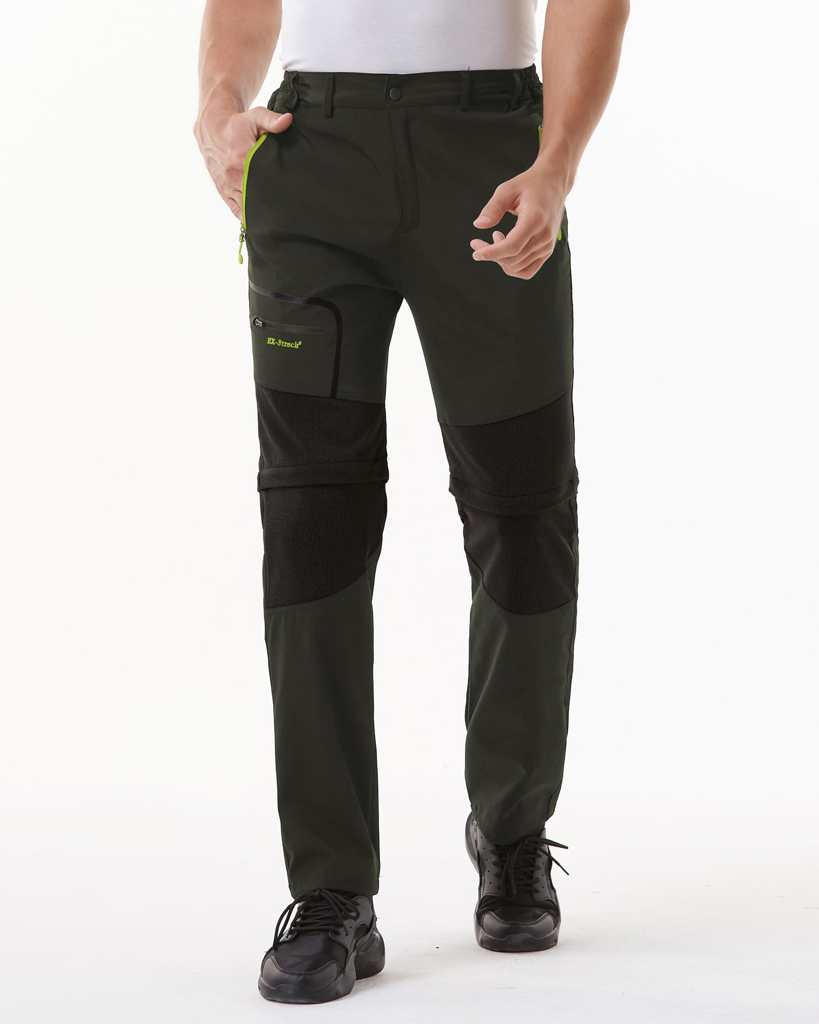 SANMIO - Pantalones de Trekking para Hombre, Pantalones funcionales, Softshell Impermeable, Pantalones al Aire Libre, Pantalones de Trekking Transpirables a Prueba de Viento