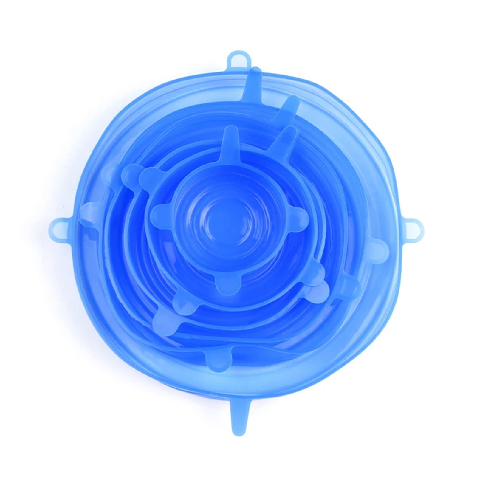 3Sets Reusable Silicone Food Covers Set, Stretchable Lids For Bowls, Plates, Cups & Produce, Airtight Seal For Freshness for Bowls Jars(Blue)