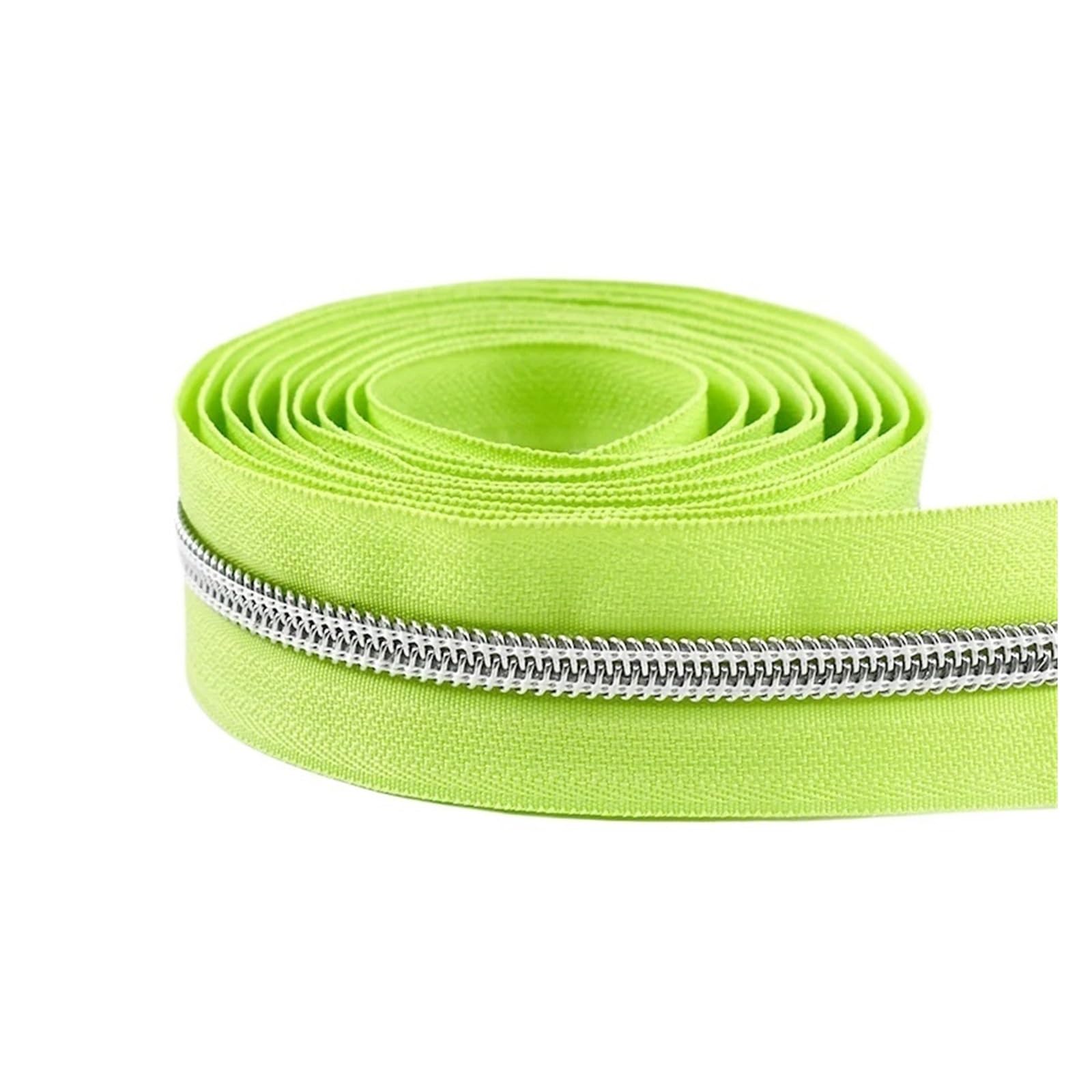1pc 10M Nastro Con Cerniera In Nylon 5# Cerniere Aperte for Cucire Giacca Cappotto Zip for Indumenti Kit Di Riparazione Accessori Decorativi Fai Da Te(93-Silver)