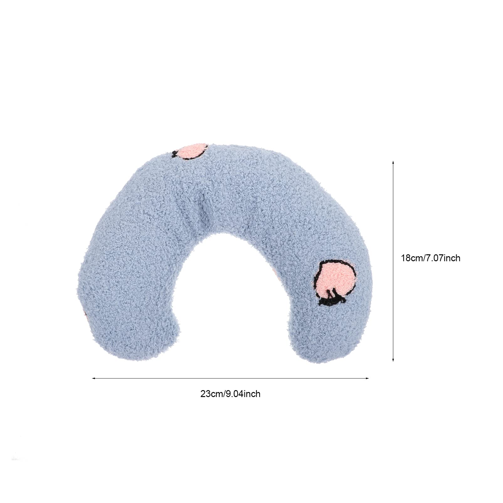 Hemoton U Shaped for Dogs Cats Comfortable Sleeping Cushion for Neck Support Breathable Warm Easy to Clean for Deep Sleep
