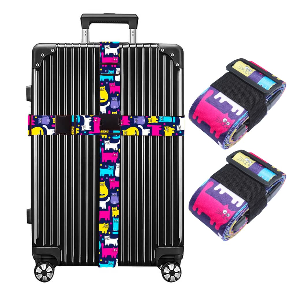 XioioiX Luggage Straps for Suitcases TSA Approved Easy Pack Organized Suitcase Strap, Luggage Strap, Luggage Belt Strap, Bag Straps for Luggage.