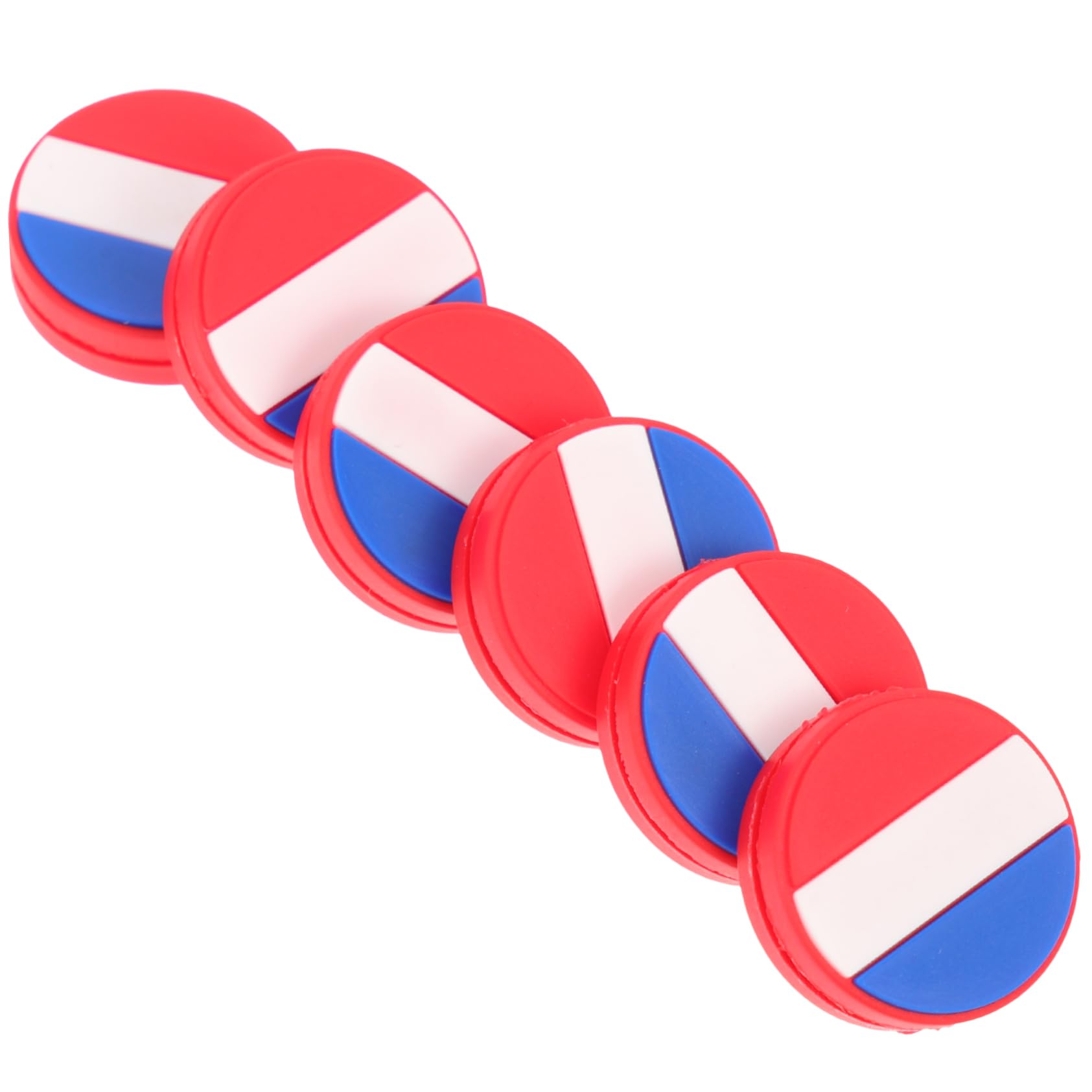 balacoo 6pcs National Flag Designed Tennis Shock Absorbers Vibration Dampeners for Racket Easy Installation Reduces Shocking Stylish Tennis Accessory