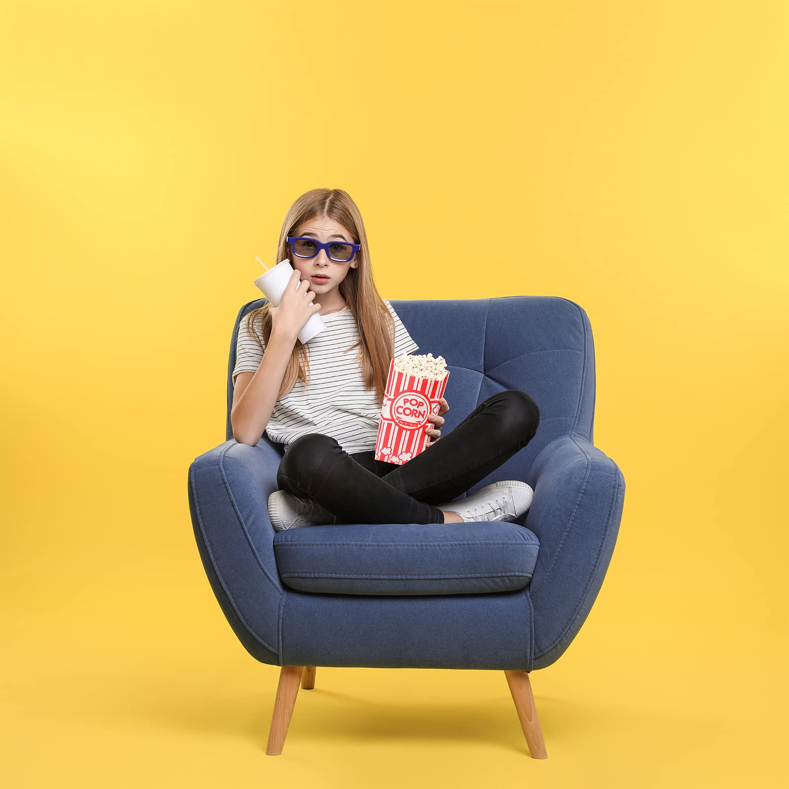 800 Stück Papier-Popcorn-Tüten, 28 ml, Popcorn-Maschinen-Zubehör, Einzelportionen, Großpackung für Bars, Filmabende, Konzessionen, Party, Pop-Mais-Zubehör