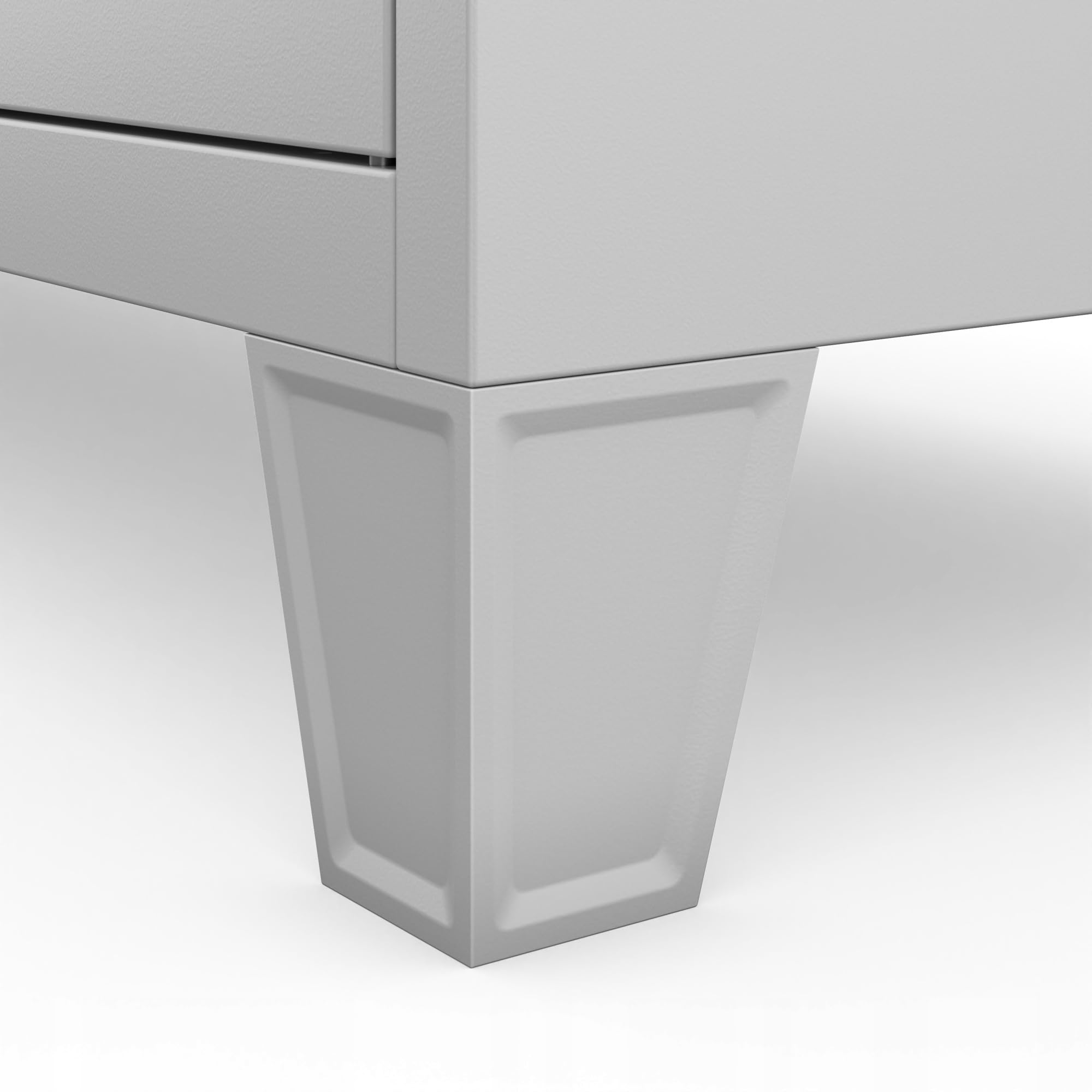 Jan Nowak Domator Armadietto spogliatoio Armadio metallico con 20 Scomparti Fessure di ventilazione Rivestimento in polvere 172 cm x 136 cm x 45 cm (Grigio)