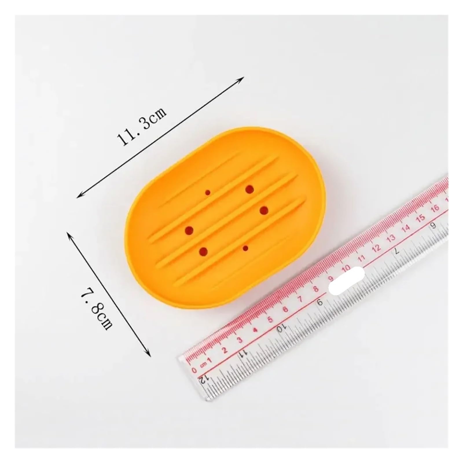 Jabonera de Silicona Antideslizante (3 Unidades), escurridor, Ovalada, sin Perforaciones para Baño(Green)