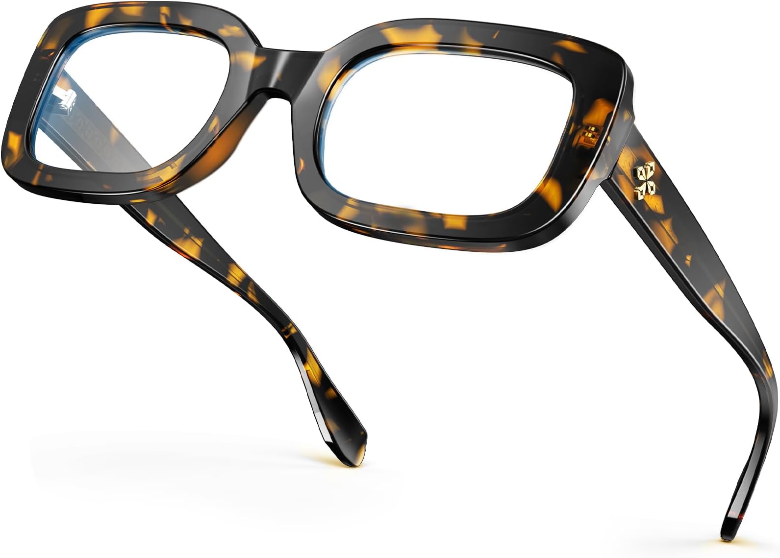 Rectangle Blue Light Blocking Glasses Thick Square Frame Computer Glasses Vintage Women Men Harmony