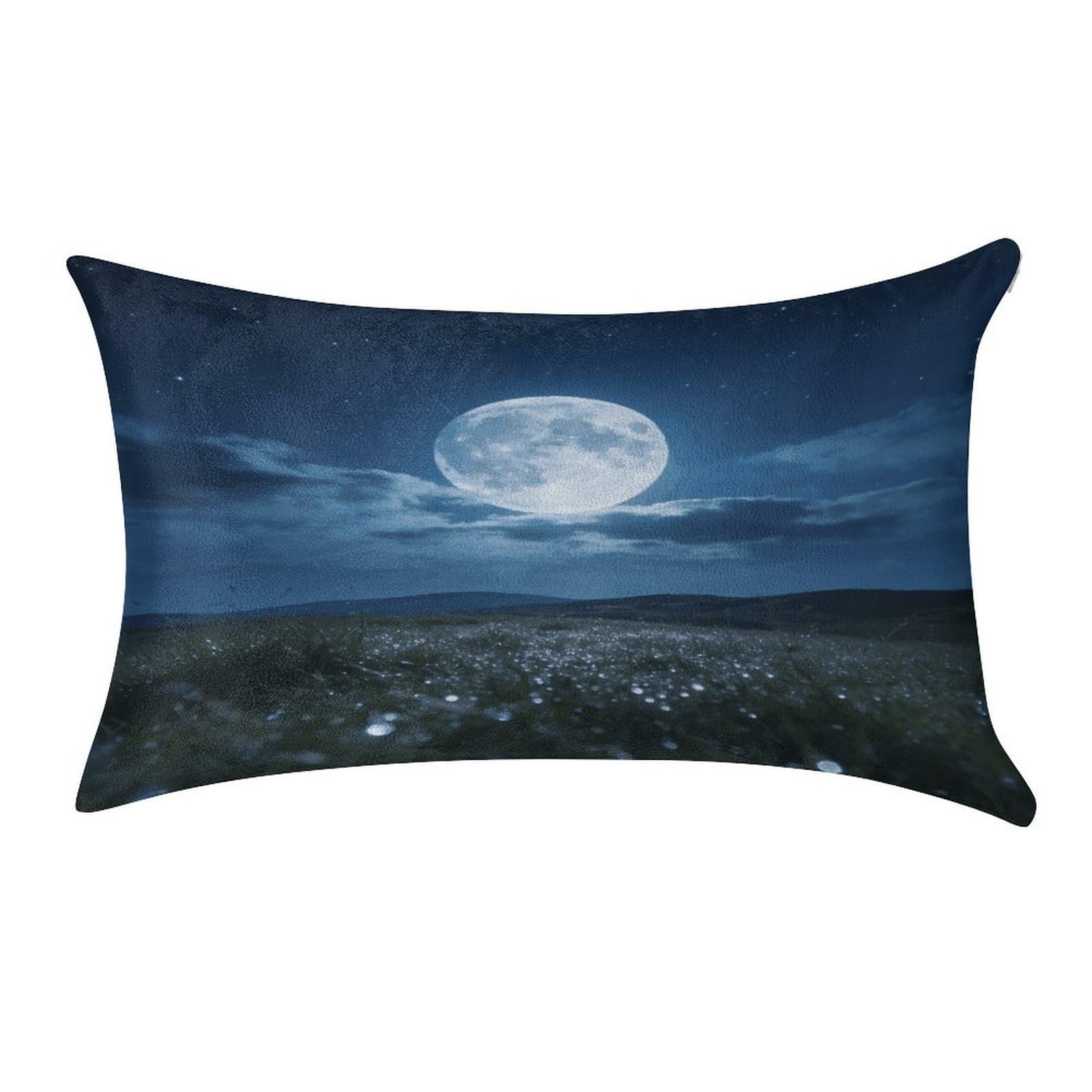 Fodpand Style Moon Night Pillowcase,Elegant Designed Home Decor,Velvet Pillowcase,Soft And Cozy,Pillow Case Cover With Hidden Zipper For Bedroom, Sofa, Couch