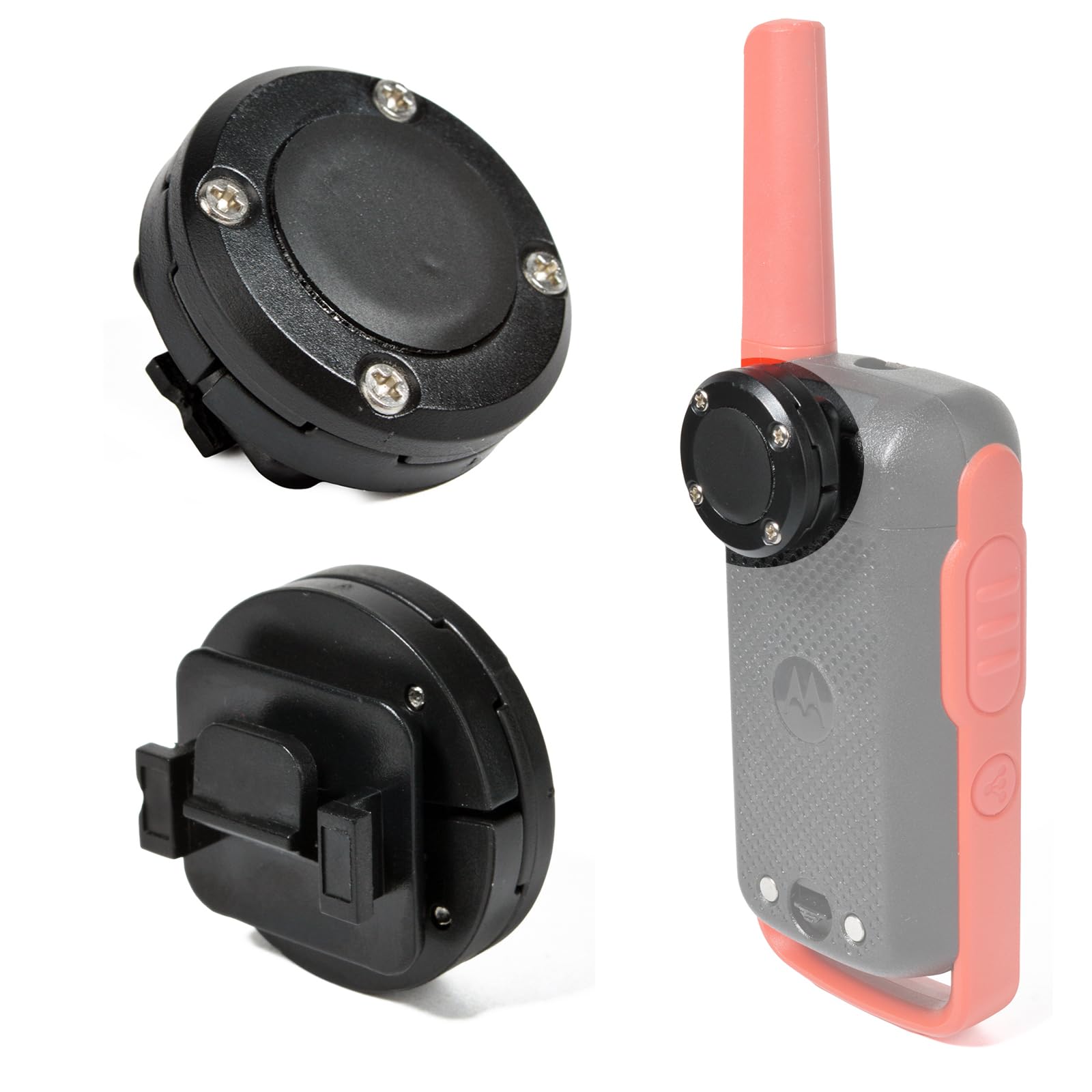 HYSHlKRA Clip posteriore di ricambio con forte magnetismo per walkie-talkie, compatibile con le radio bidirezionali Motorola T42, T100, T200, T210, T260, T265, T270, T80 e T800 (Nero)