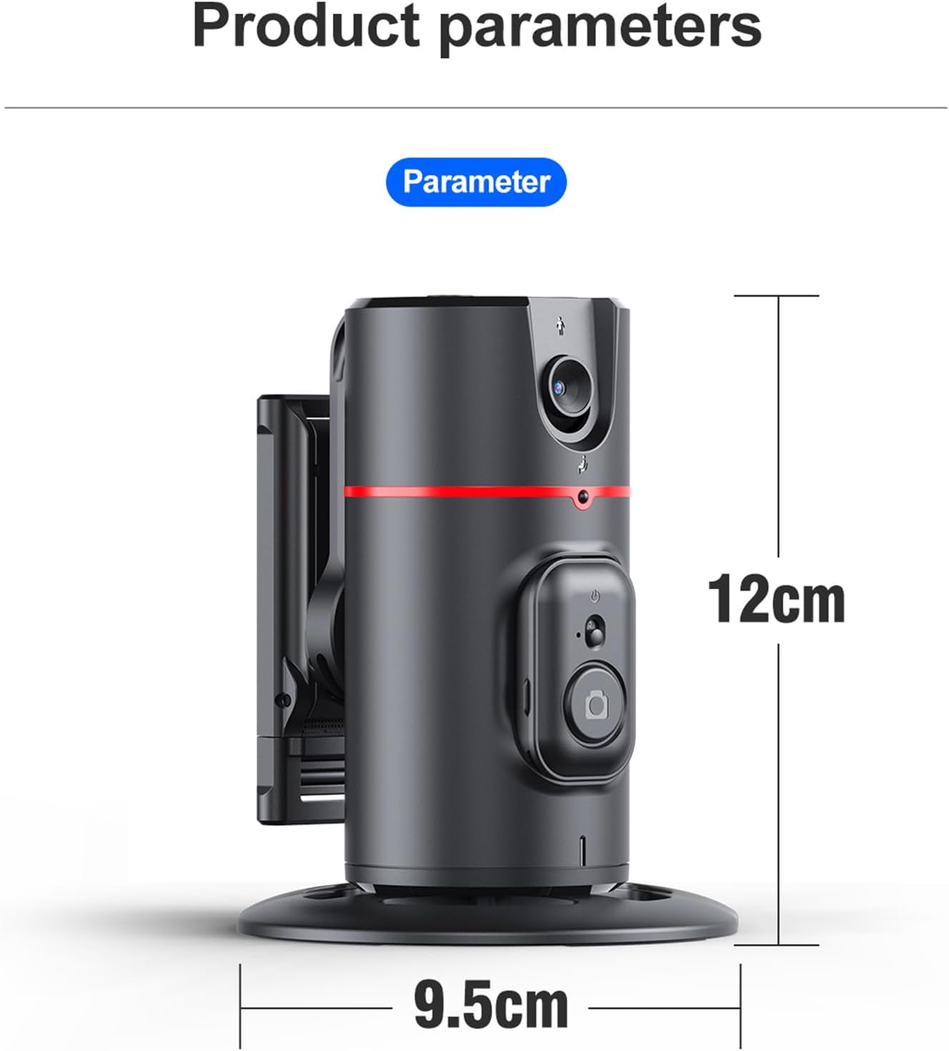 Andoer Auto Face Tracking Tripod Auto-tracking Phone Holder Desktop Selfie Gimbal Stand 360°Rotatable Support Face Body Tracking Gesture Control with Phone Clip for Vlog Live Streaming Recording Video