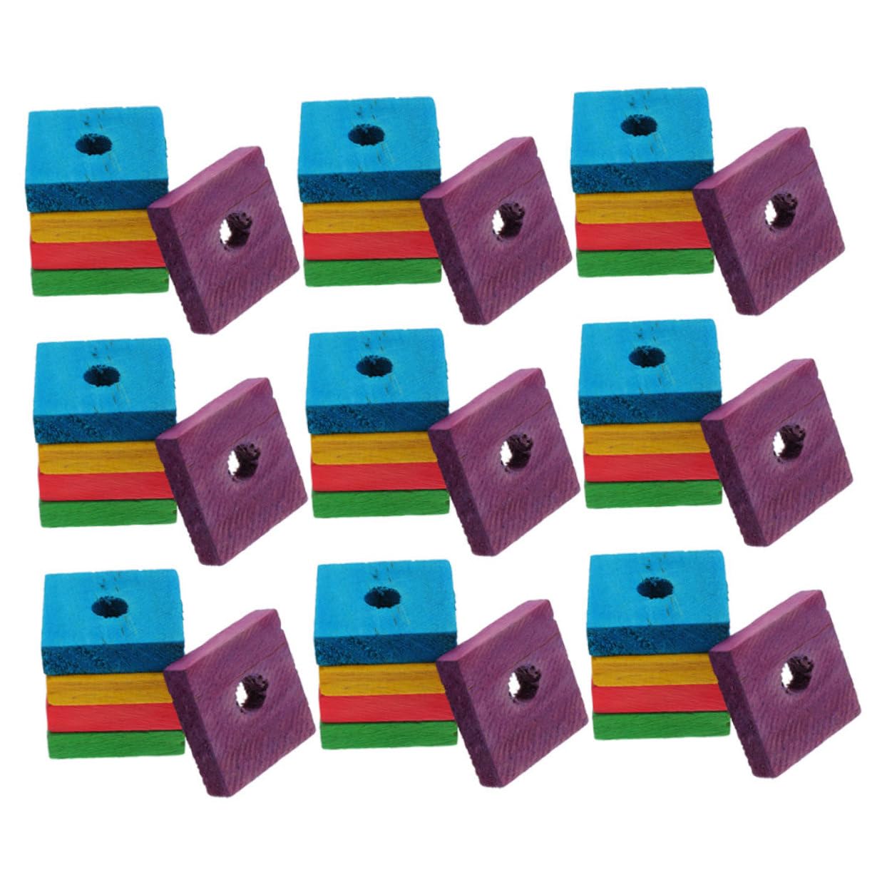 Kisangel 250piezas Juguetes De Madera para Pájaros Bloques para Masticar Juguetes para Periquitos y Aves Pequeñas para Desarrollar Habilidades y Mantener El
