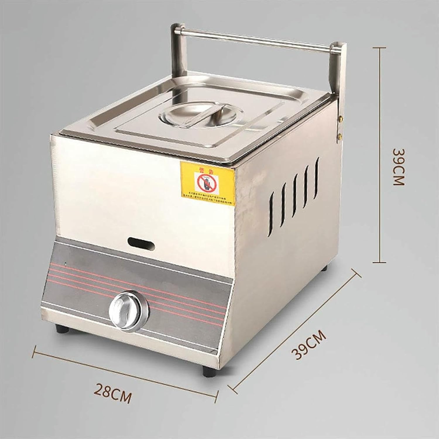 Gas Deep Fryer Commercial 6L/12L Stainless Steel Countertop Deep Fat Fryer Twin Basket Dual Tank
