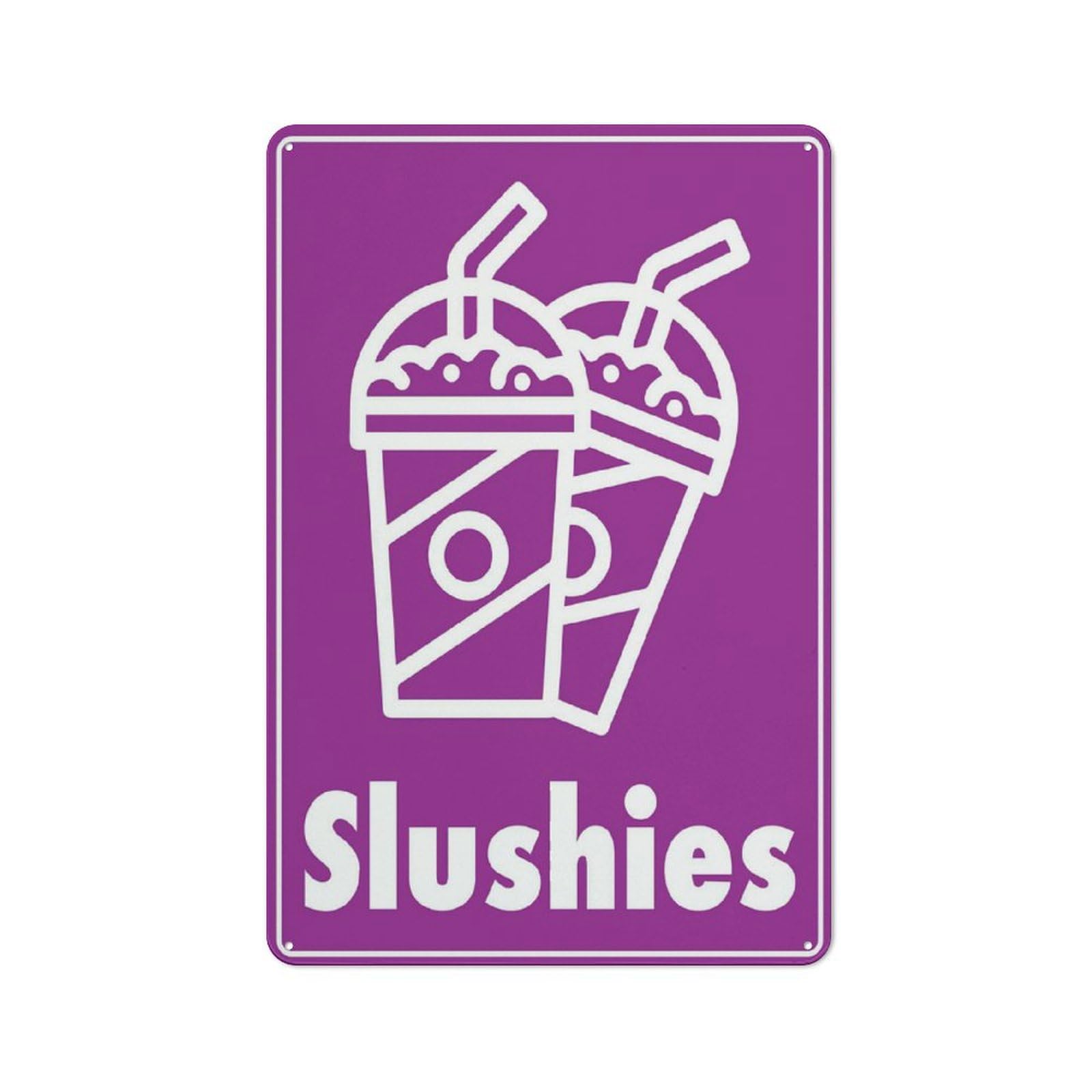 Slushies [For Sale/Available] Sign, 8x12 Inch UV-Ink Printed Aluminum for House & Business