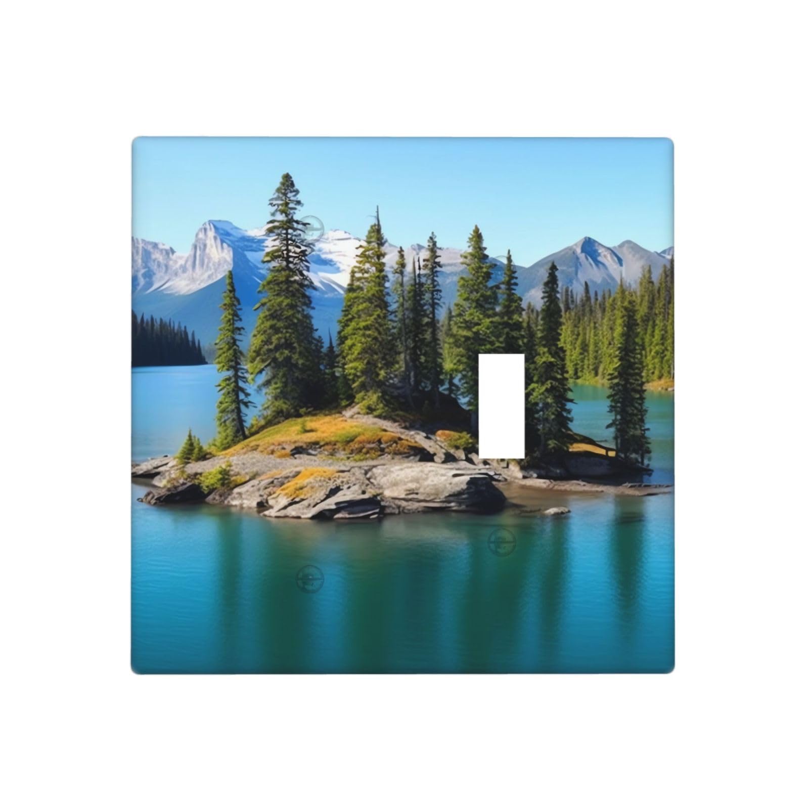 Decorator Wall Plate 2 Gang Light Switch Covers Spirit Island in Lake Wallplate Double Toggle Switch Plate Mid-size Electrical Outlet Covers Decorative Wall Switch Plate Cover