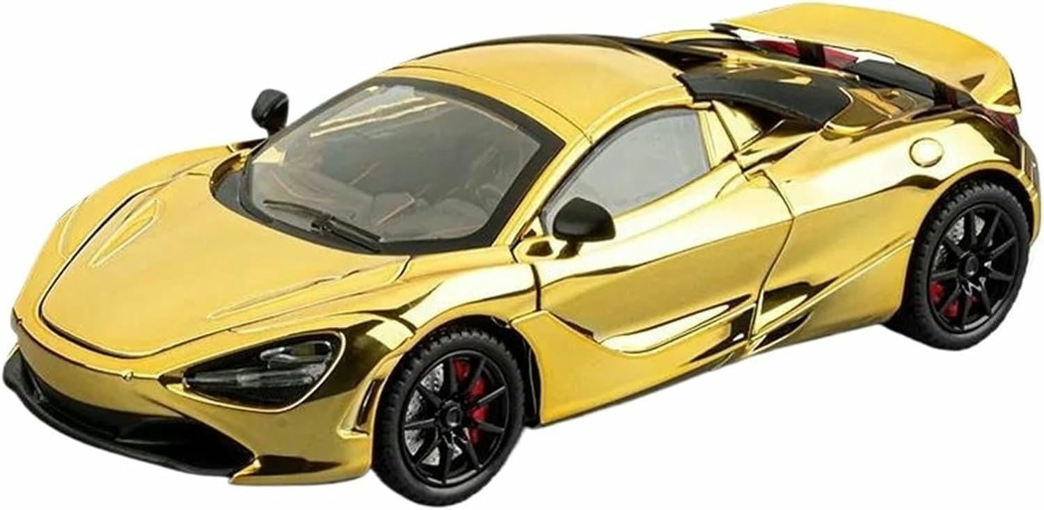 DEAVER Diecast 1:24 For Mclaren 720S Scale Alloy Car Models Realistic Pre-Built Finished Vehicle Model Display Collection(Black)