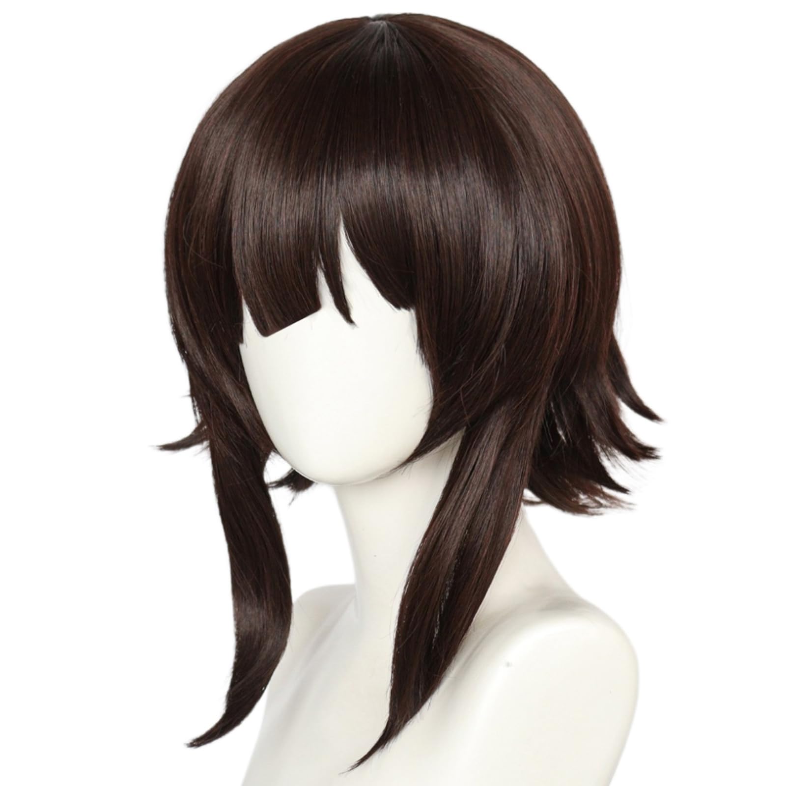 Short Brown Wig For Women Cap Wigs Amazon.com: ANOGOL Hair Cap+Short Brown Wig for Women Brown  main image 3