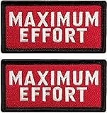 MiltacUSA Max. Effort Patch [2PC Bundle - Iron on Sew on - 3.0 X 1.5]