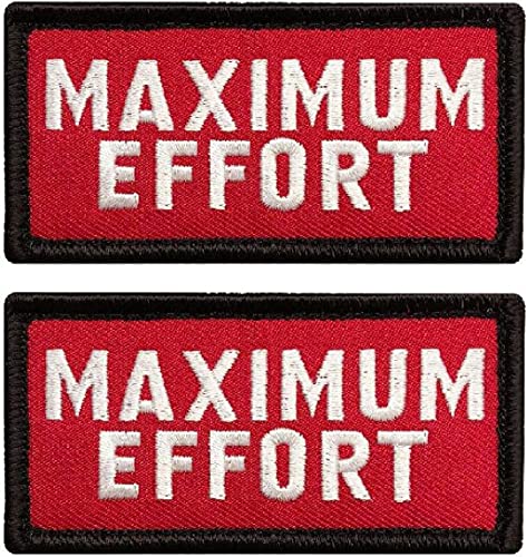 MiltacUSA Max. Effort Patch [2PC Bundle - Iron on Sew on - 3.0 X 1.5]
