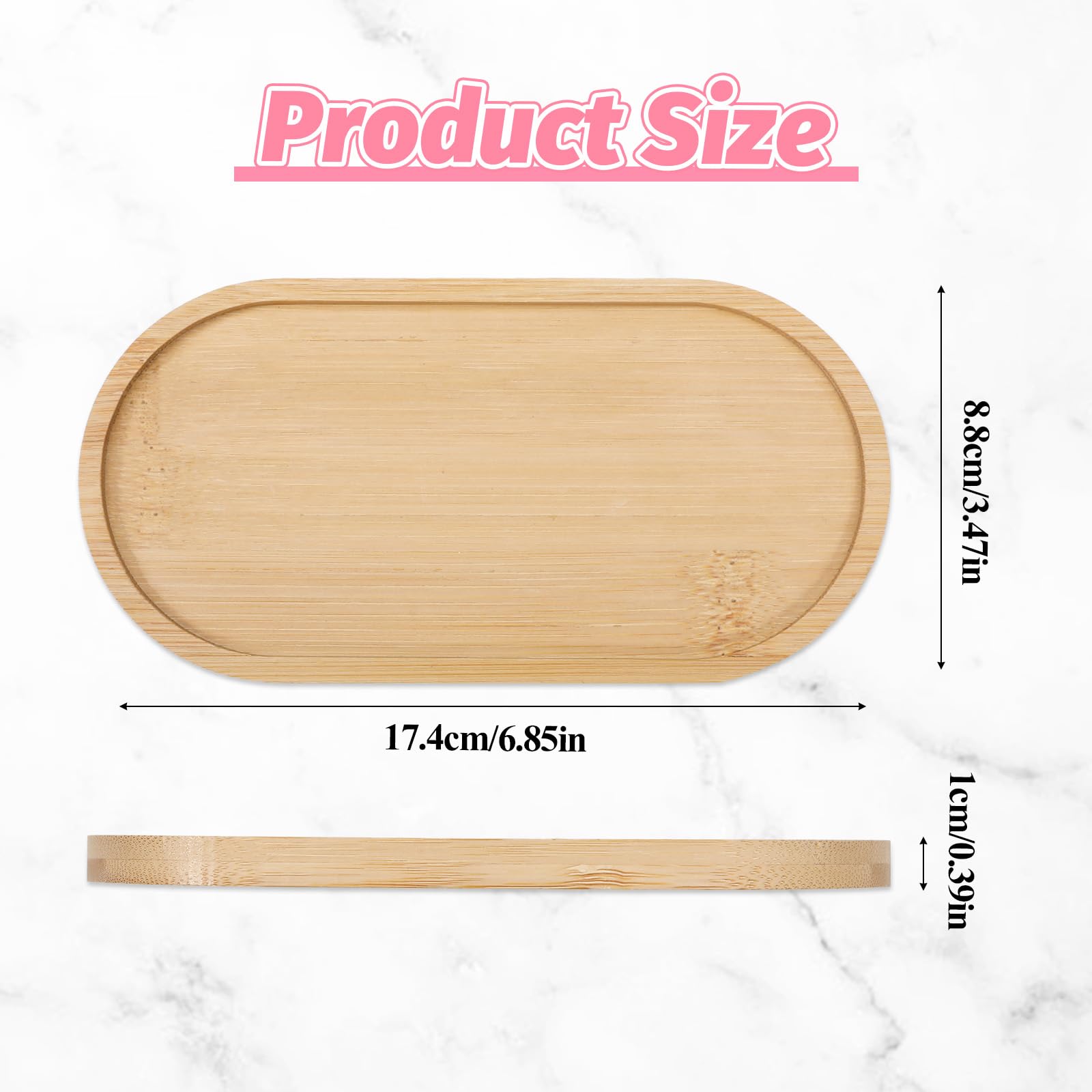 Plateau En Bambou Avec Poignée 44 X 20 Cm - Rangement Salle De Bain, Bijoux, Cosmétiques - Déco Naturelle