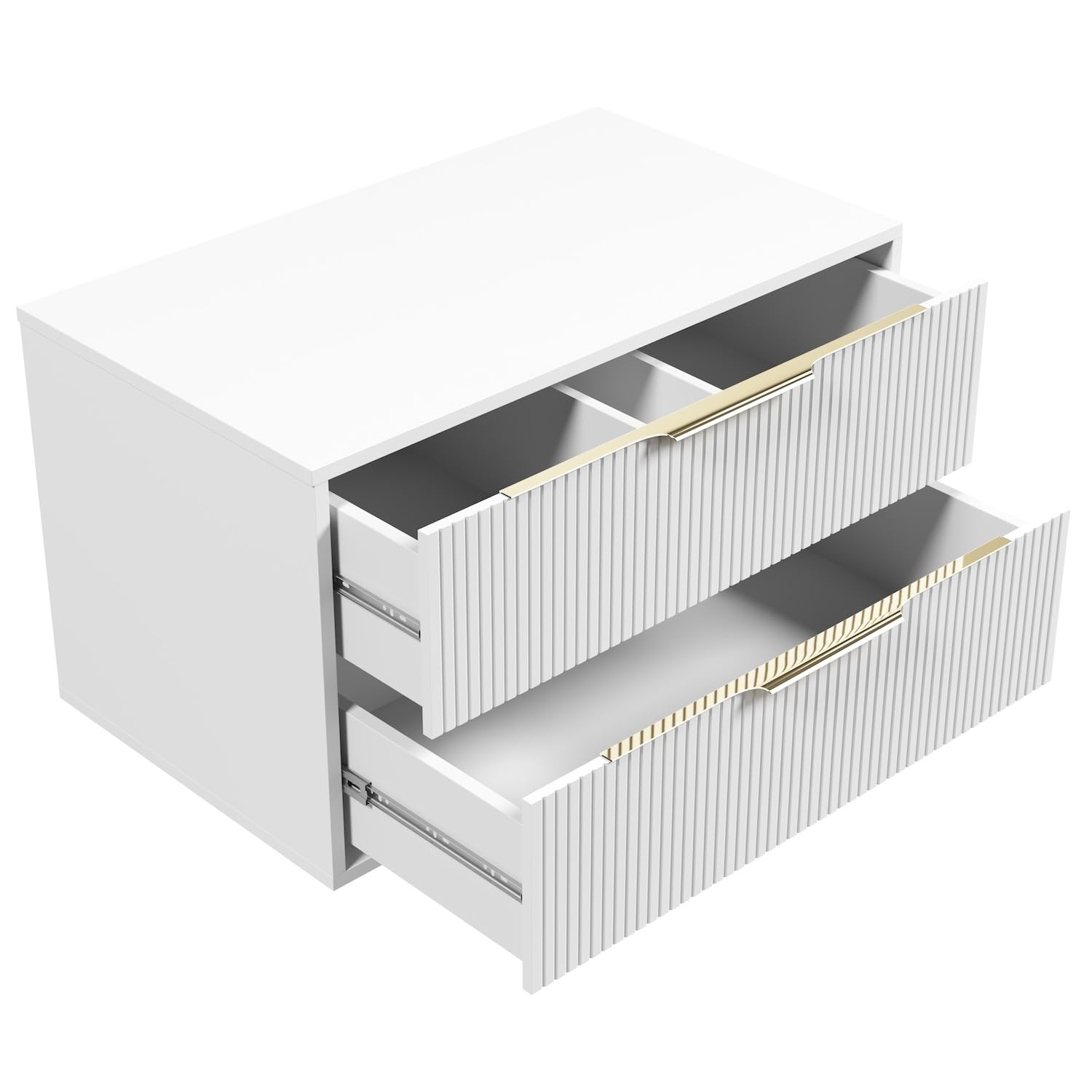 BADPLAATS Meuble Sous Vasque Rimini 80 Cm Blanc Mat Meuble Avec Tiroirs
