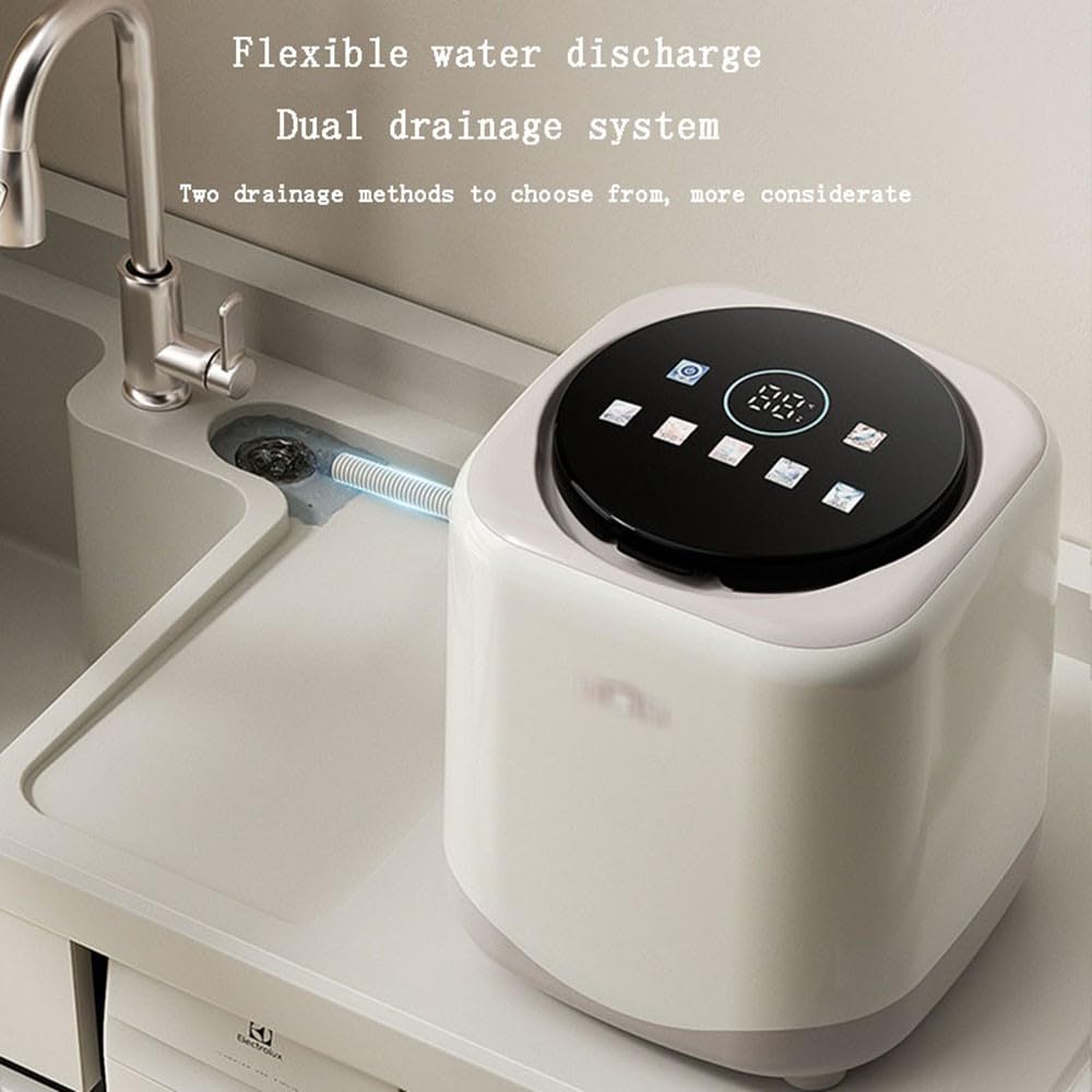 Piccola Lavatrice Automatica, Piccola Lavatrice Portatile per a，Piccola Lavatrice Portatile con asciugatrice， per Calze, Biancheria Intima e Vestiti per Neonati A