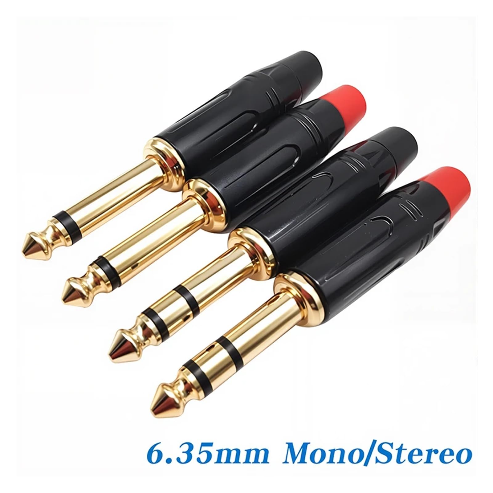 Generico 2 pz Suono Musicale 6.35mm TRS 1/4 Pollice Tipo di Saldatura Mono Stereo Connettore for Cavi Altoparlante/Chitarra/Microfono(Stereo,20pcs)