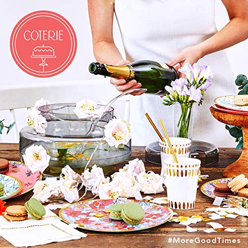 Coterie Floral Paper Plates (Set Of 10 Large Plates) - Party Plates For Tea Party, Bridal Shower, Garden Party, Baby Shower - Floral Party Decorations | 9.25” Fancy Paper Plates | 2 Of Each Design #TOP6