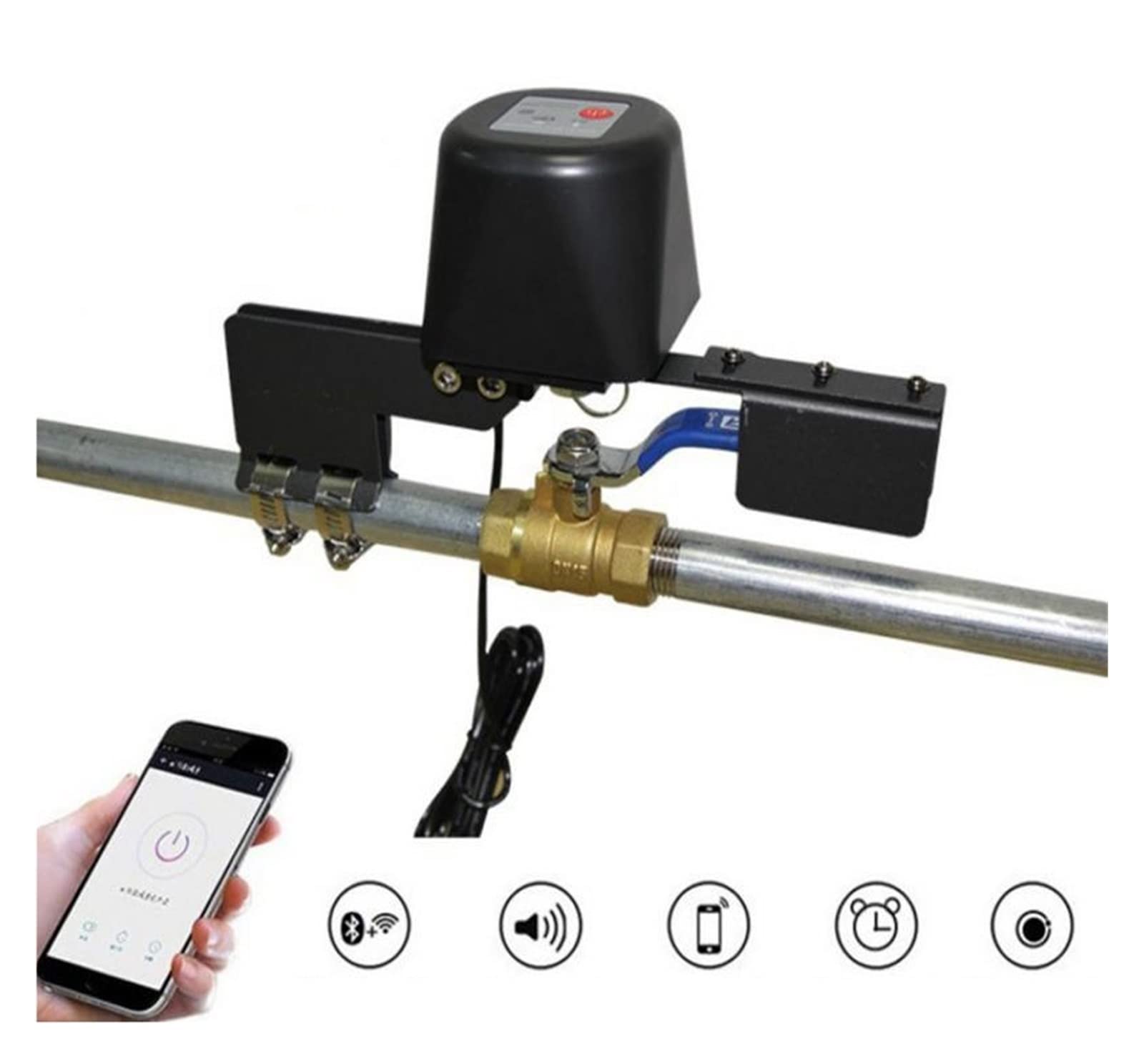 Controladores de riego automático Controlador de válvula inteligente compatible con for agua, gas, apagado automático, válvula de agua inteligente, vida inteligente Ampliamente utilizado en el medio a