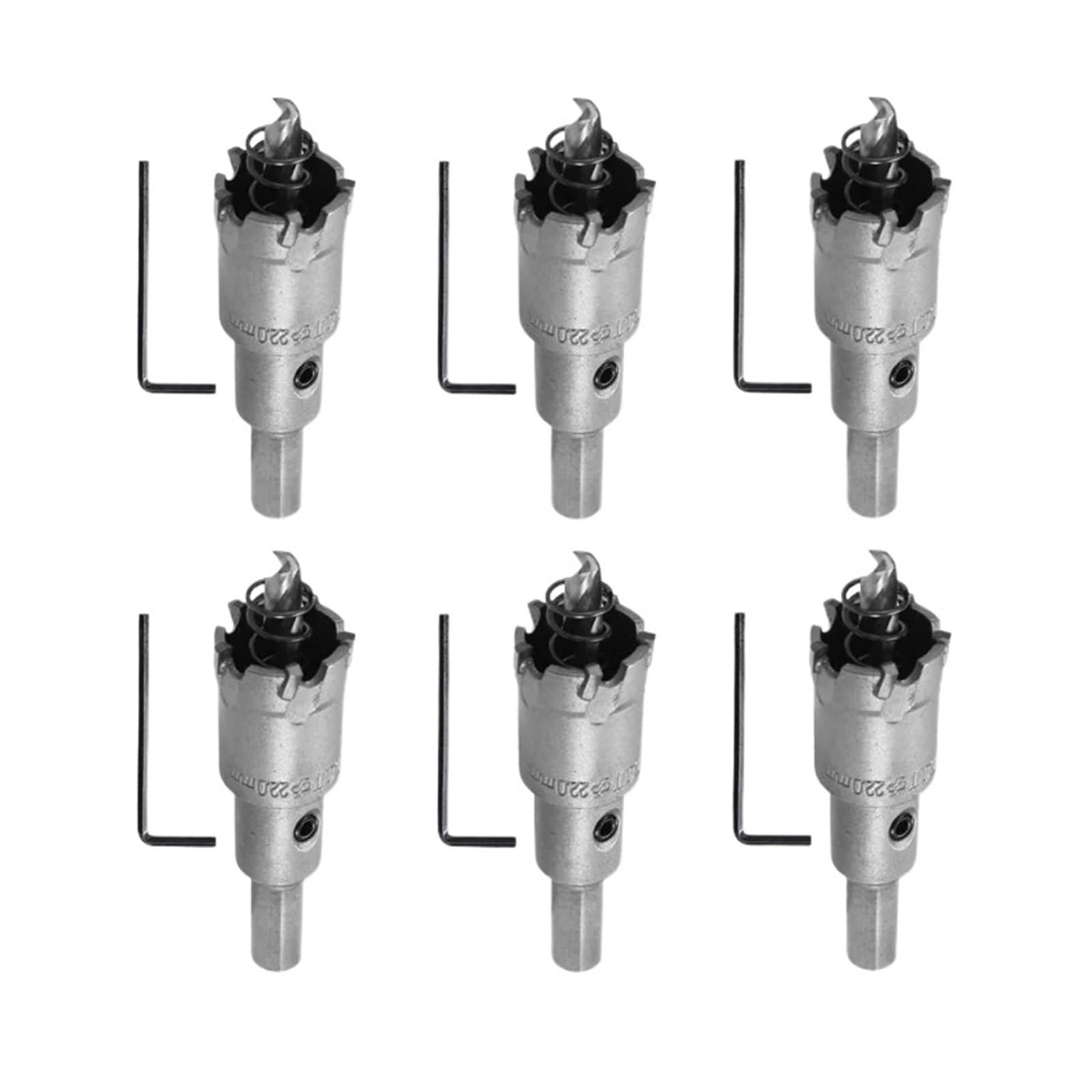 Set Di 6 Punte Espandibili For Trapano In Carburo Di Tungsteno, For Aprire In Acciaio Inossidabile/metallo, 22 Mm
