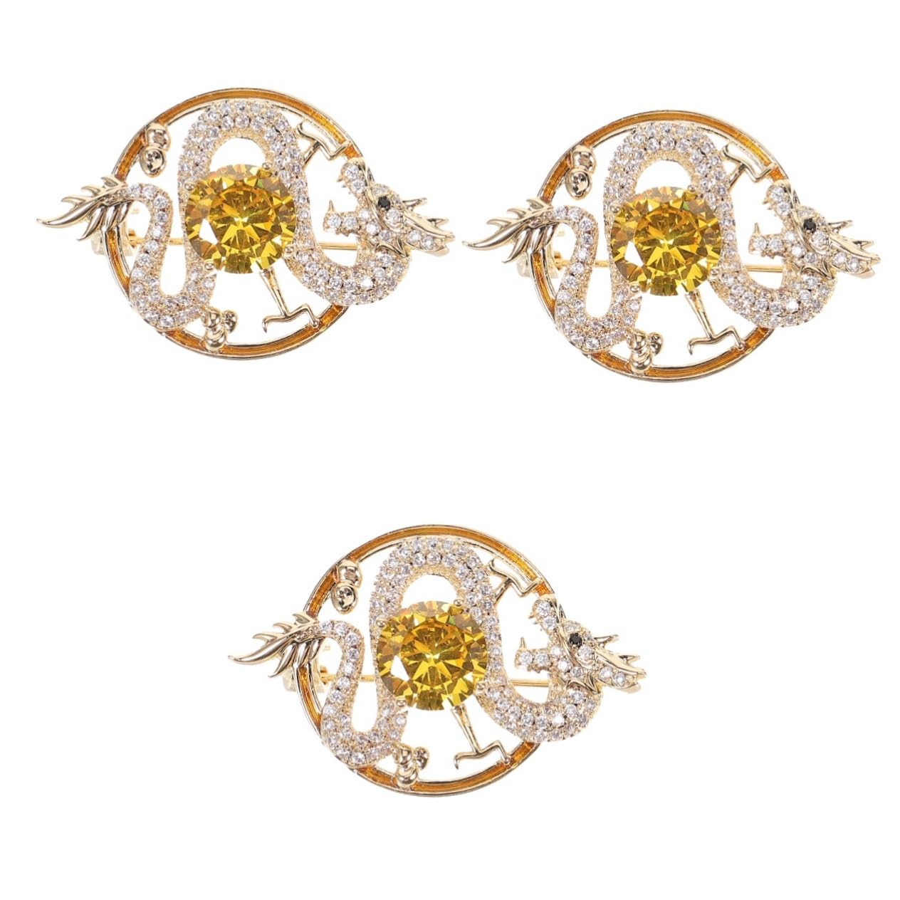 Healeved Dekorative Stifte Umhangverschluss Dekorationen Drachenbrosche Brosche für Frauen Drachen-Pin-Brosche Broschen Schmuck für Frauen Brosche für Kleidung Kupfer Golden