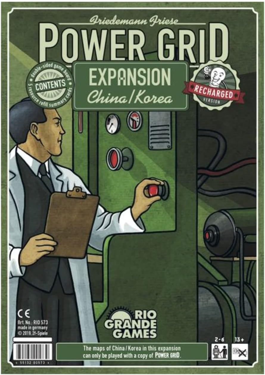 Rio Grande Games Power Grid: China/Korea Expansion (Recharged Version)