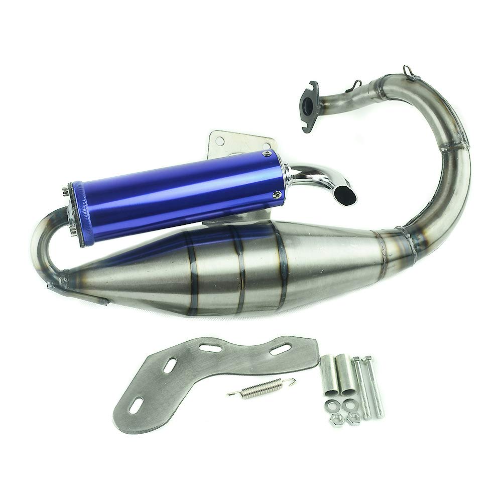 HUANGUQO Suitable for, Honda DIO DIO50 AF18 AF24 AF27 AF28 AF30 motorcycle  steel rear exhaust pipe universal muffler silencer: Buy Online at Best  Price in UAE - Amazon.ae
