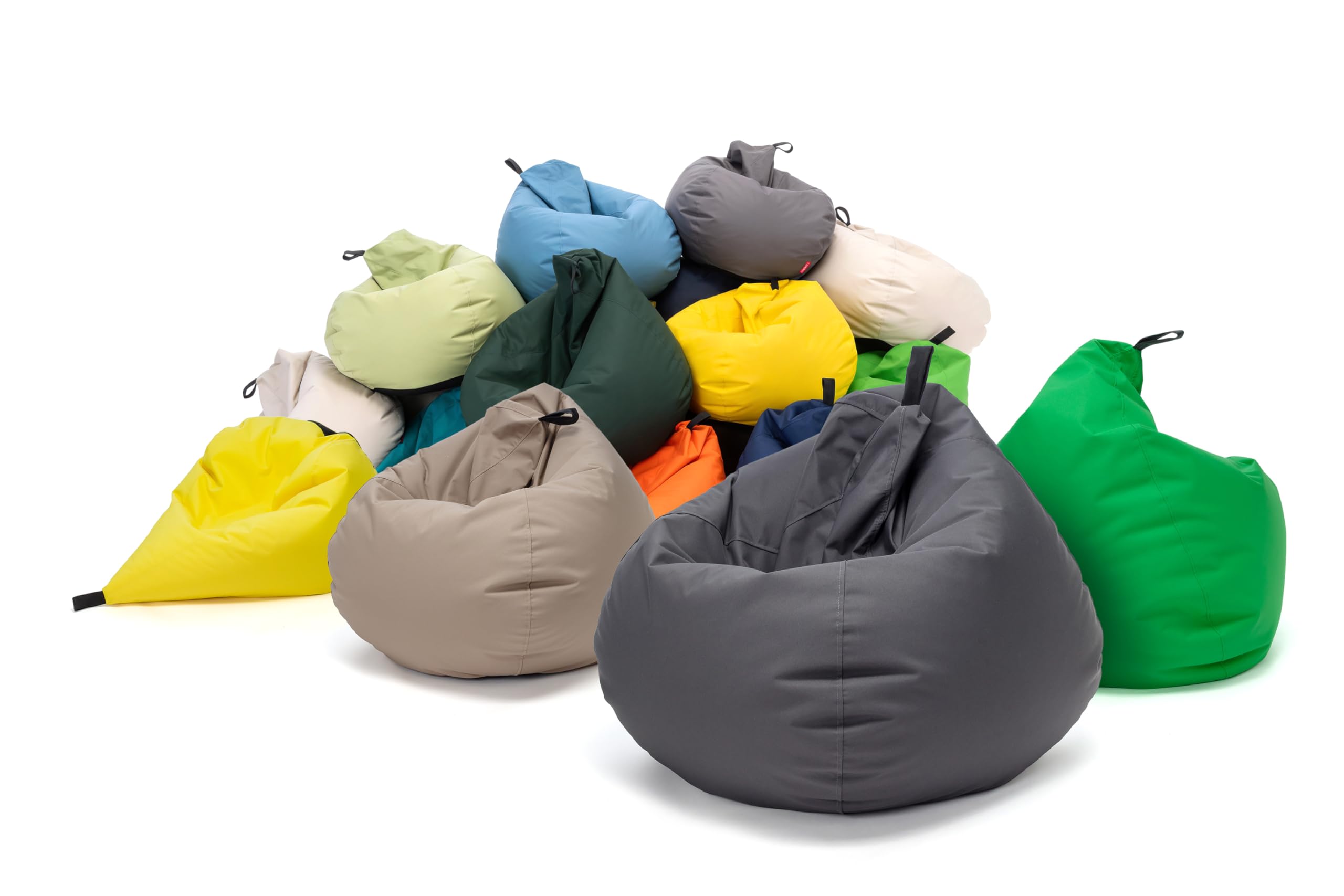 Ecopuf Oscar Outdoor - Sitzsack für Kinder und Erwachsene, Sessel Hocker Bean Bag mit Füllung, Liegestuhl Puf Sitz für Innen und Außen, Outdoor Polyester, mit Griff, Wasserdicht - 90x110cm - M14