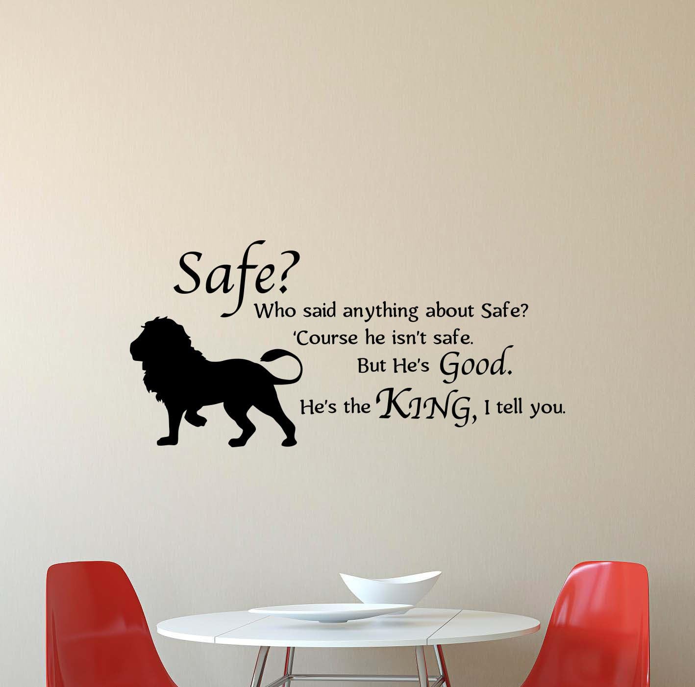 Chronicles Of Narnia Quotes Amazon.com: Cs Lewis Quote Wall Decal Sticker Safe Who Said Anything About  Safe Chronicles Of Narnia Inspirational Sayings Lettering Vinyl Sticker  Motivational Gift Kids Room Decor Art Poster Mural Print 548 :