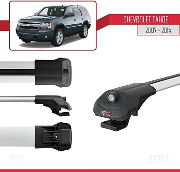 ACE-1 Intermediate Weft Ceiling Bar GRAY 3PCS BAR compatible with Chevrolet Tahoe 2007-2014