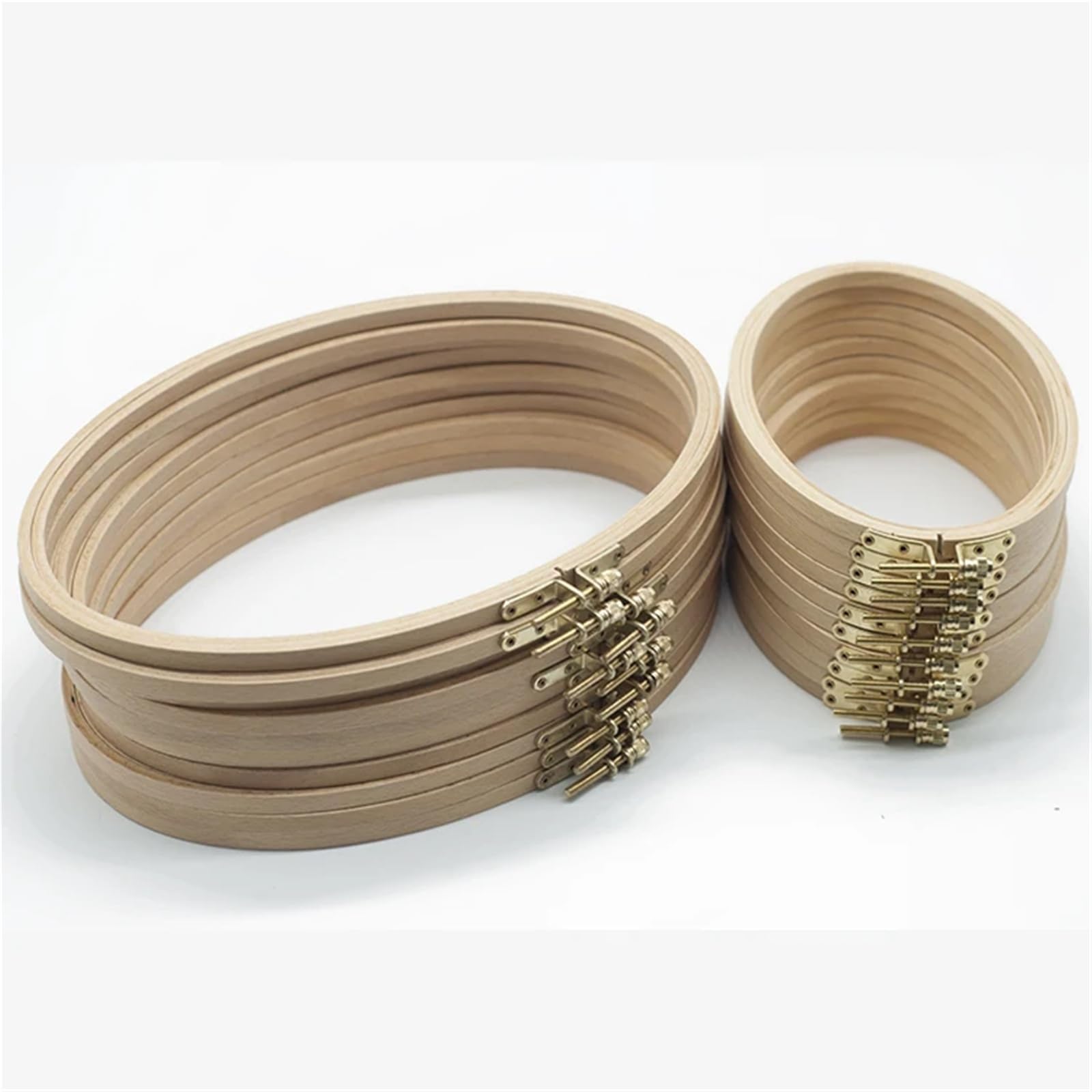 Bastidores para Bordar, Juego de 3 bastidores Madera for Bordar y Punto Cruz ovalados 16 a 29,5 cm(3 Sizes Set)