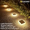 Lacasa Solar Deck Lights, 4 Pack 30LM LED Dock Lights Warm White 2700K, Outdoor Solar Powered Step Lights Light up All Night IP68 Waterproof Auto ON/Off for Garden Stairs Driveway Pathway Lighting