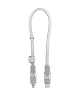 Vista 8 de Rolling Square inCharge XL - Cable de carga múltiple 6 en 1, cable USB portátil y USB-C con potencia de carga ultrarrápida de 100 W, 1 pie/0.3m