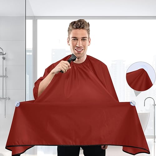 Vista 54 de Yellow Barber Cloth Cape Beauty Salon Capes Waterproof, Salon Styling Capes 64.9 In x 55.1 In Rosado Perla