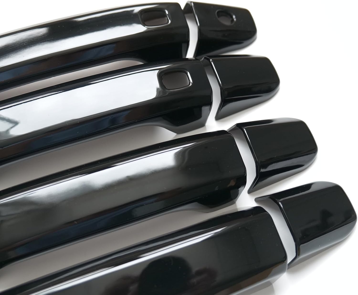 Chrome Carbon Fiber Gloss Black Exterior Door Handle Cover Trims for GMC Canyon 2023-2026 Chevrolet Colorado (Glossy Black)