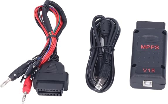 aqxreight MPPS V18 ECU Chip Tuning Interface Car Diagnostic Tool ECU Flashing Tool ECU Programmer Auto Detects ECU Type Read Write Micro Flash EEprom for with Recovery Functions