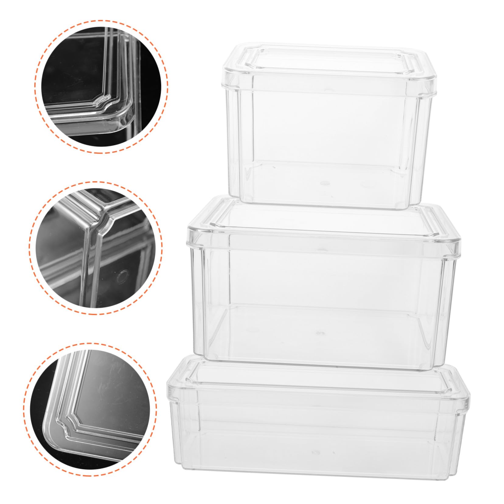 Alipis 3 piezas Cajas Transparentes para Organizar Nevera y Congelador Contenedores Apilables para Frutas y Verduras Cajas de Almacenamiento de Alimentos para Cocina y Hogar Resistentes