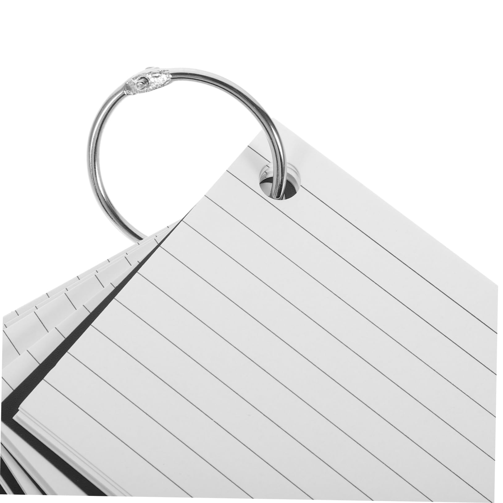 DOITOOL 4 Ensembles Cartes de Mémo Index avec Anneaux Métalliques de Cartes Vides pour Écriture et Organisation Pratique pour Maison et Voyage